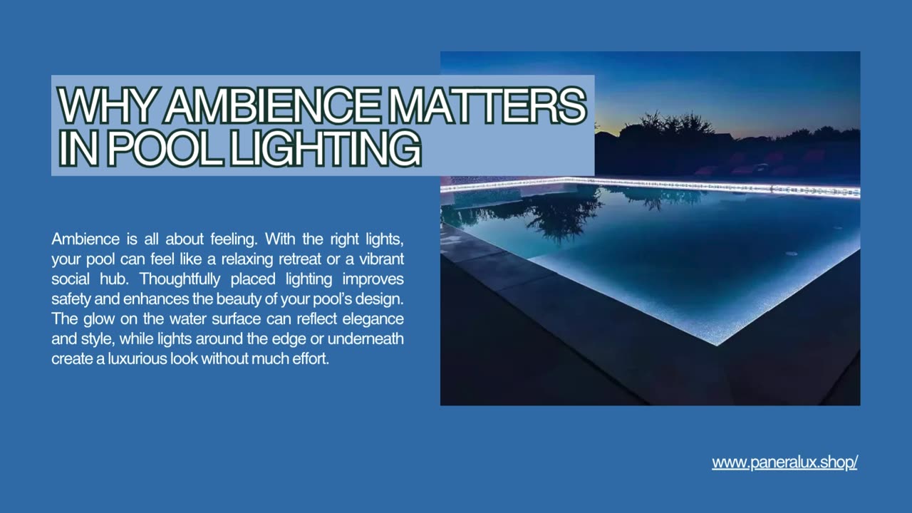 How to Create Ambience Using Lights For Swimming Pools