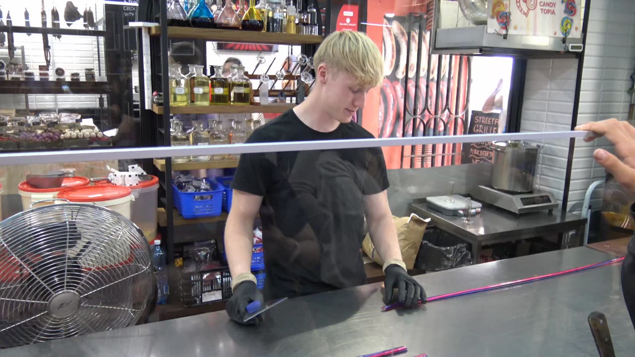 Prague Czech Republic Old Town Square Chocolate Museum and sweet making.