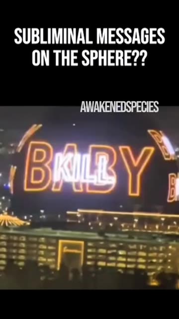 The Las Vegas sphere flashed a bunch of words ....