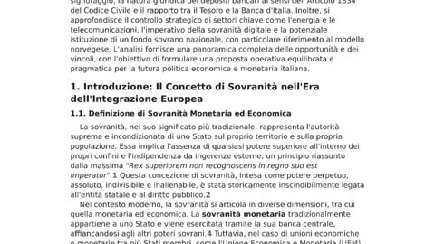 Monetary sovereignty and its implications for Italy