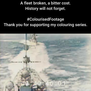 British Attack on Anchored Fleet #ColourisedHistory
