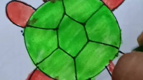 0+?=Tortoise🐢| How to draw TURTLE (Tortoise) Easy tortoise Satisfying Art #art #Shorts
