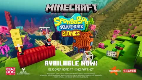 Minecraft x SpongeBob SquarePants - Official Biomes DLC Trailer