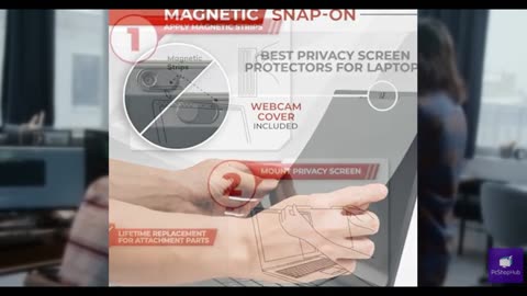 SightPro Magnetic Laptop Privacy Screen 14 Inch 16:9 - Removable Computer Privac