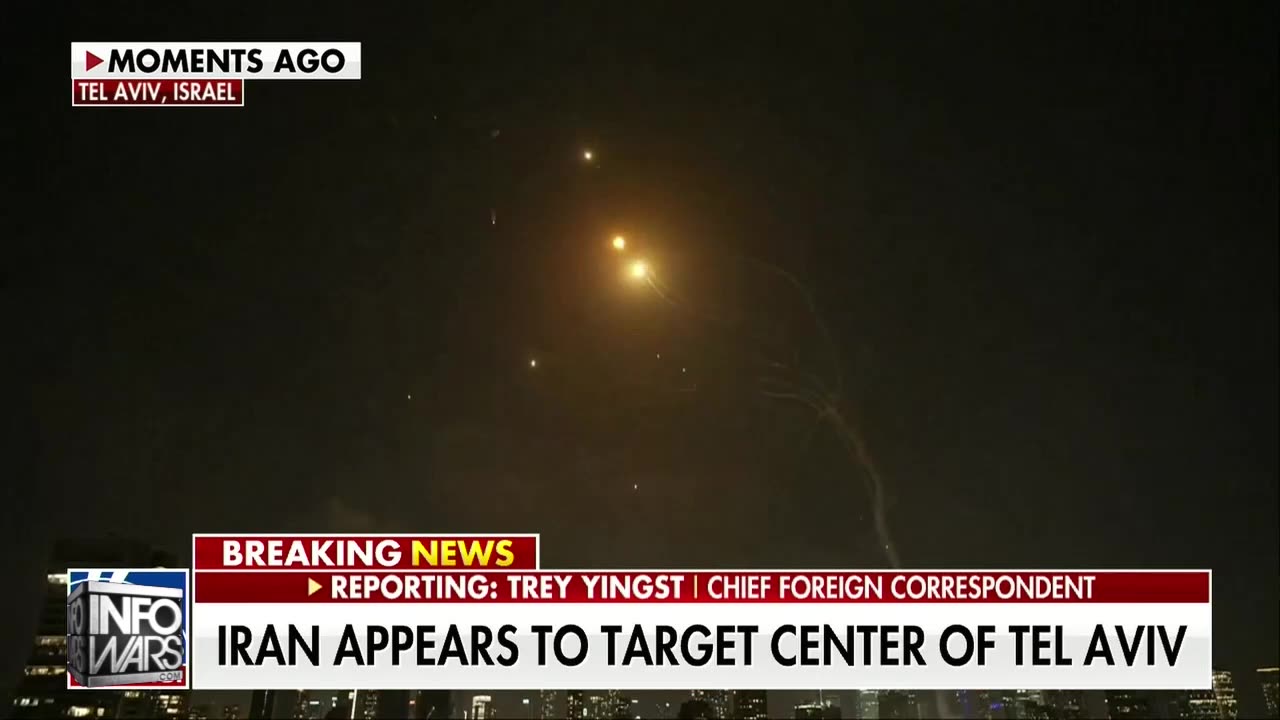 Tel Aviv Under Attack From Iranian & Houthi Bombardmen