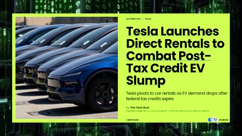 TESLA Launches Direct Rentals to Combat Poor Sales Post EV Credit Slump