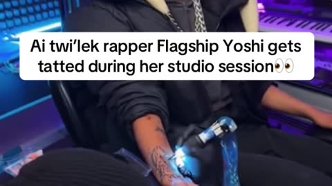 twi’lek rapper Flagship Yoshi spitting bars & getting tatted in the studio!!!