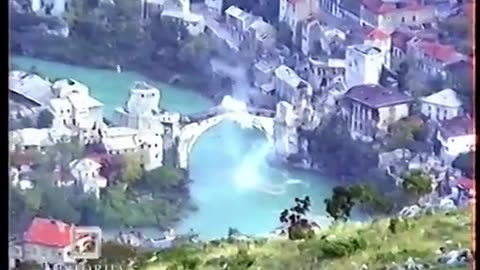 🚧🔥 Bosnian War | HVO Tank Demolishes Old Bridge in Mostar | RCF