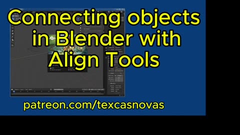 Connecting object in Blender 4.3 with Align Tools
