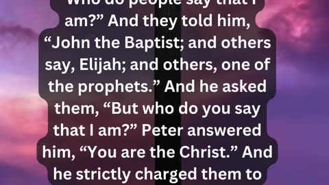 Journey of faith and spiritual growth Mark 8:27-30 Daily Bible Verse