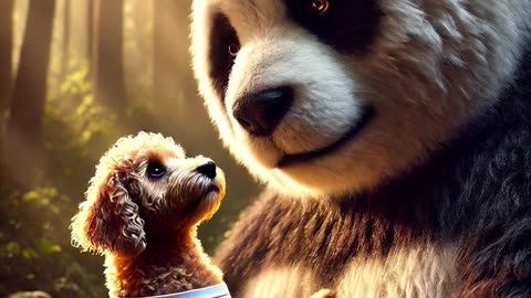 Cute Dog Saves Panda – Epic Friendship! 🐶