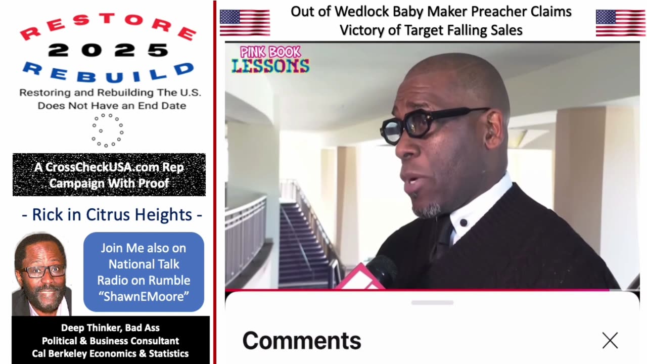 Out of Wedlock Baby Maker Preacher Claims Victory of Target Falling Sales