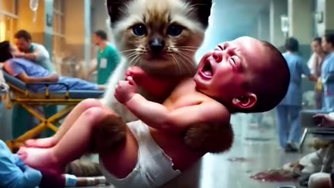 “Lava Blast Survivor: Kitten Saves Injured Boy From Disaster 🔥😭🐾”