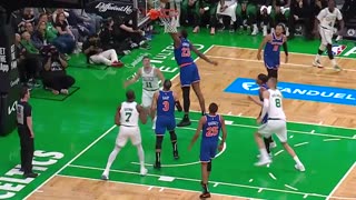 NBA - Pritchard with the slow-down hesi move😤 NYK-BOS | Game 1