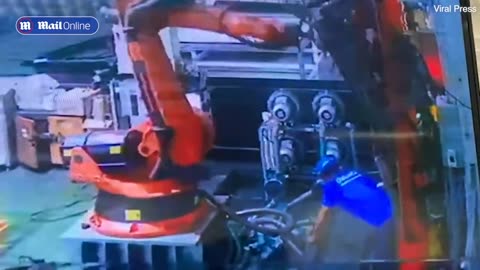 FACTORY WORKER STABBED AND CRUSHED BY INDUSTRIAL ROBOT