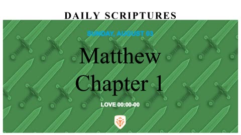 MATTHEW CHAPTER 1