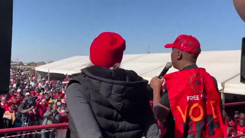 EFF leader Julius Malema at a rally today in SA: "Kill the Boer, kiII the farmer"
