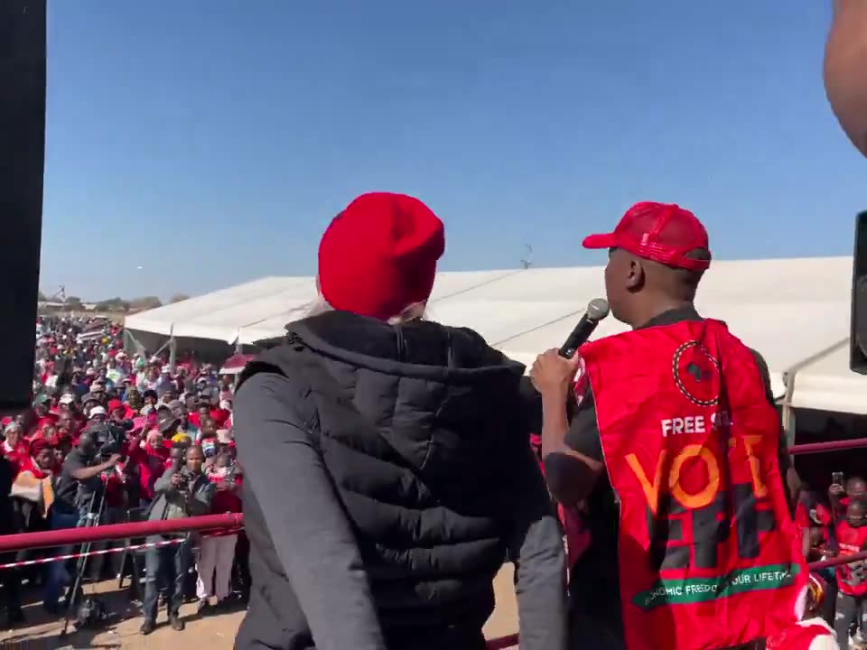 EFF leader Julius Malema at a rally today in SA: Kill the Boer, kiII the farmer