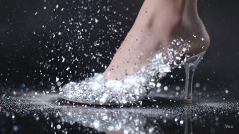 Magical Transformation: Glitter Forms a Stunning Crystal High Heel