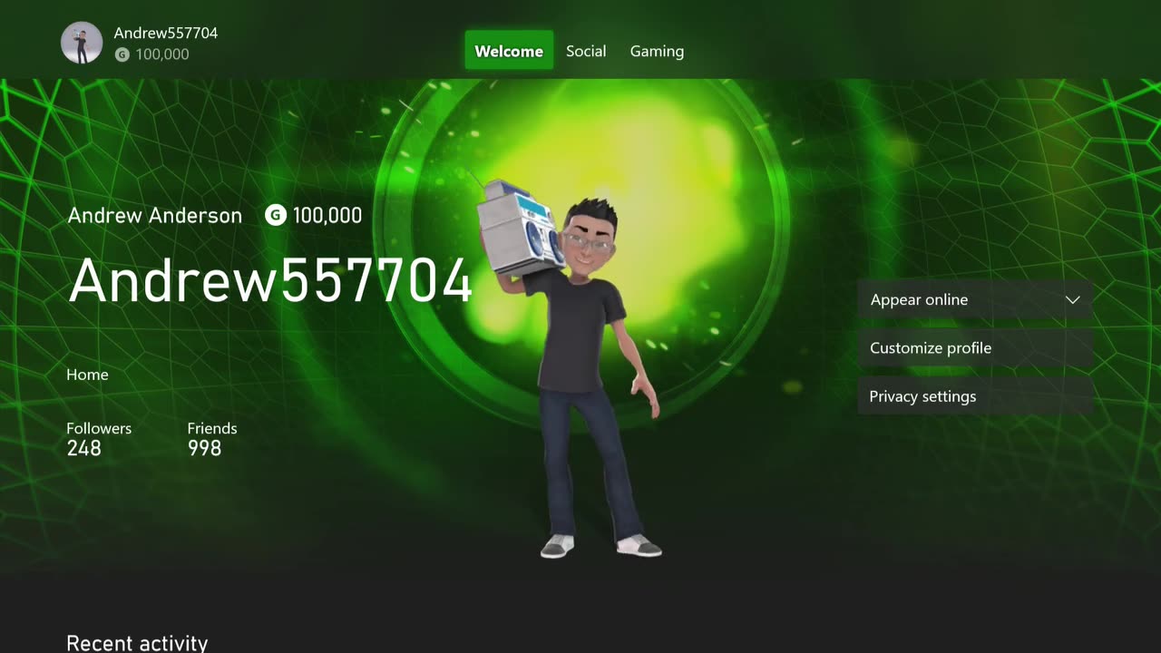 Andrew Anderson Reached A 100,000 Gamerscore!!!