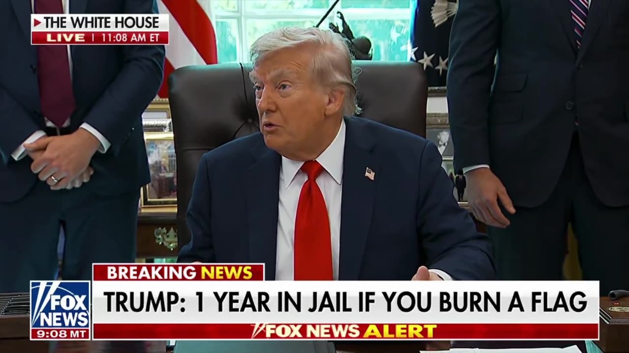 Trump signs executive order on flag burning