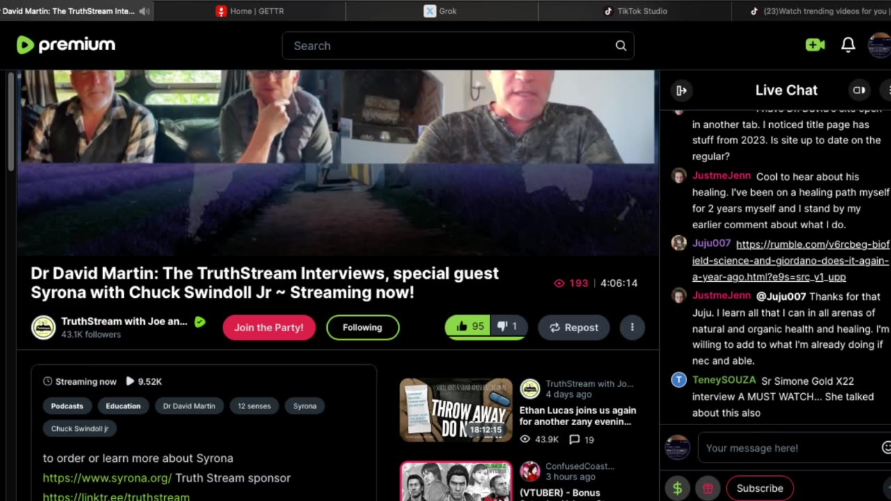 Dr Martin on The TruthStream Rumble