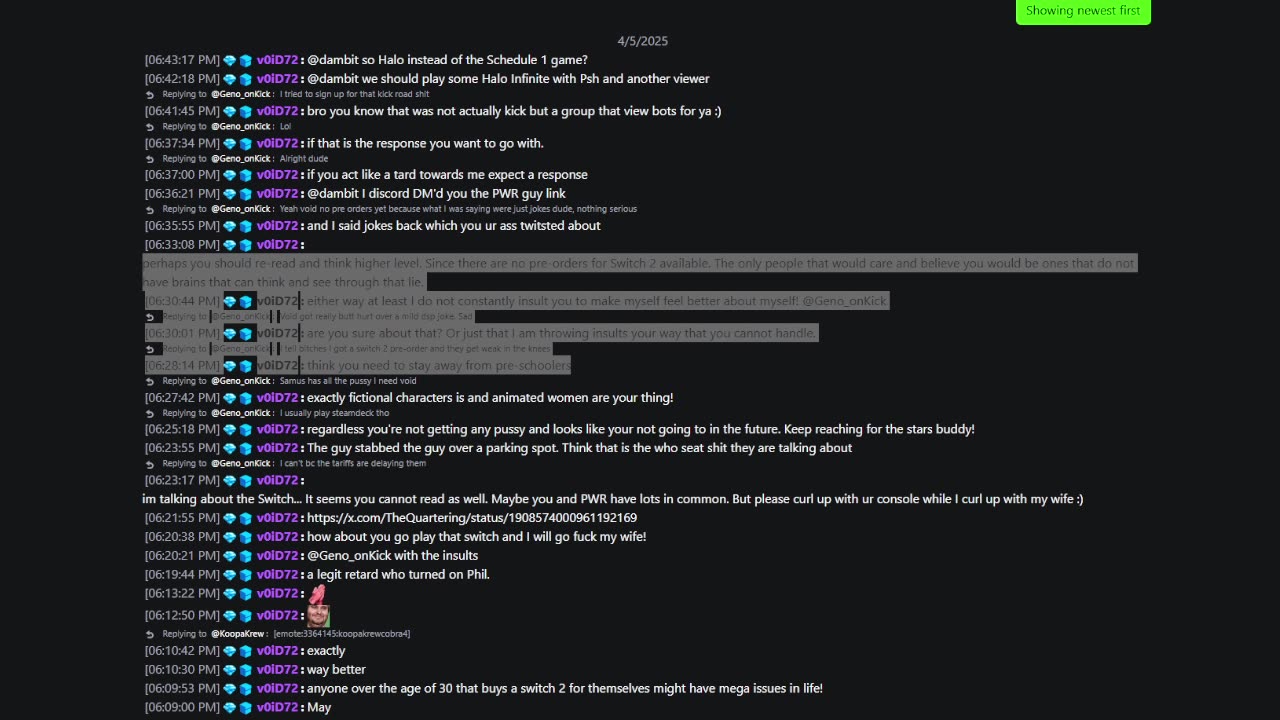 calling out v0id