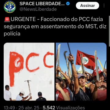 Faccionado do PCC fazia segurança em assentamento do MST, diz polícia