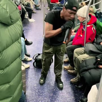 Imagine getting a free rap concert on your way to work