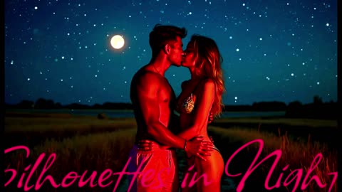 Electronic Music. Song Silhouettes in the Night..
