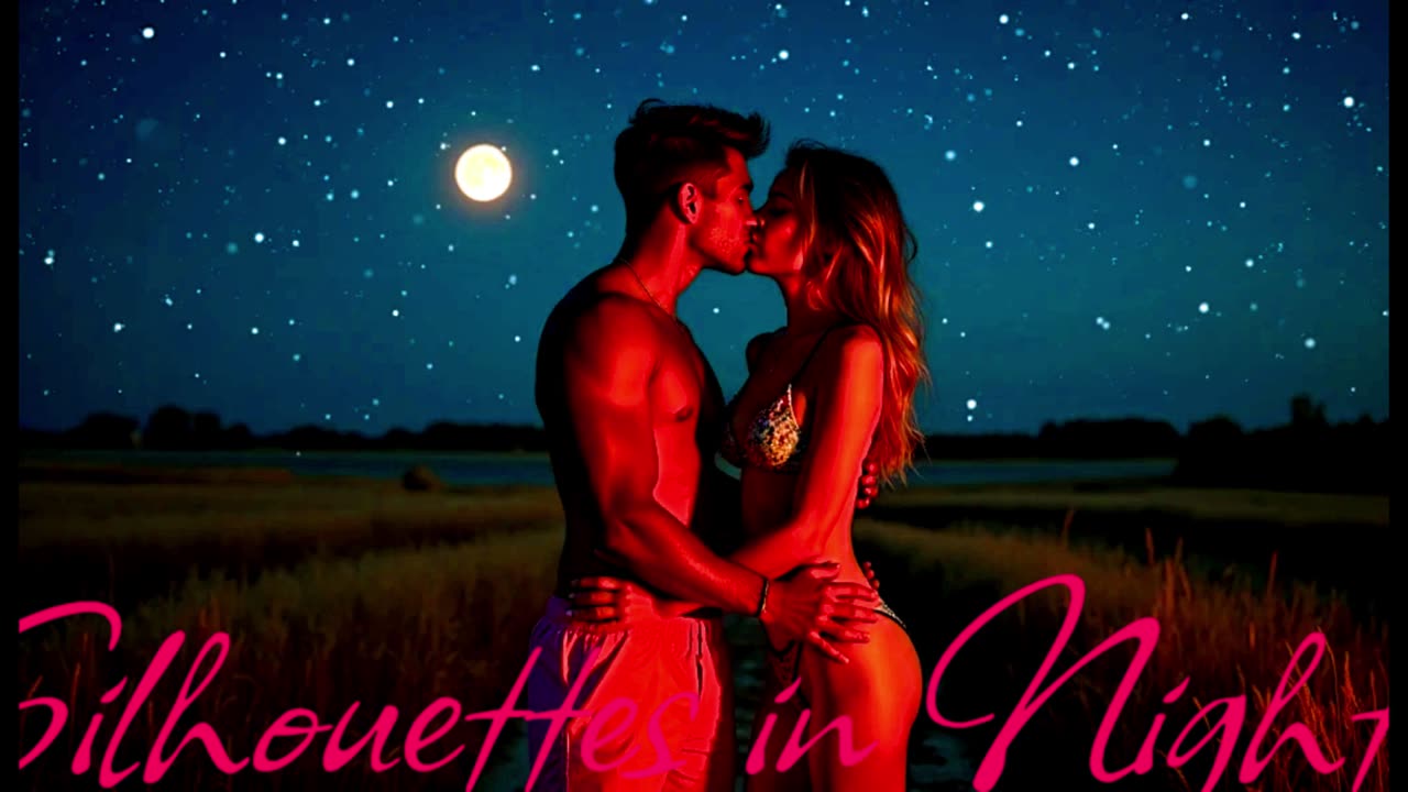 Electronic Music. Song Silhouettes in the Night..
