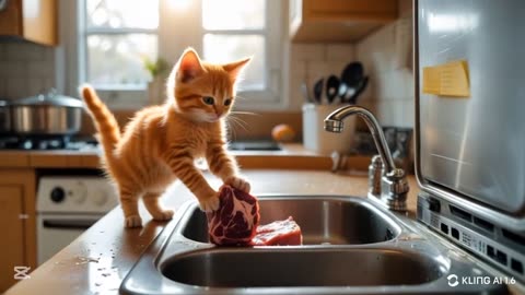 When the Little Kitten Took Care of Her Sick Mom – A Heartwarming Tale