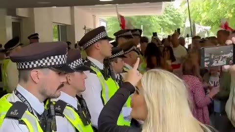 The Holiday Inn at Heathrow yesterday as british patriots are protesting