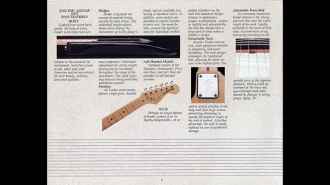 1982 Fender Guitar Catalog No Sound, Historical Reference