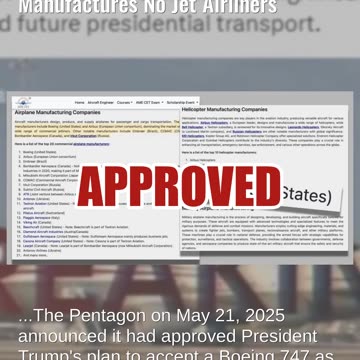 Fact Check: Next Air Force One Is NOT Qatari-Made -- Qatar Manufactures No Jet Airliners