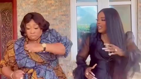 Veteran Nollywood Actress Ebele Okaro And Empress Njamah Beautiful Dance Steps