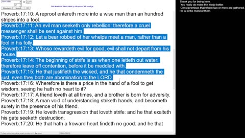 Proverbs 17