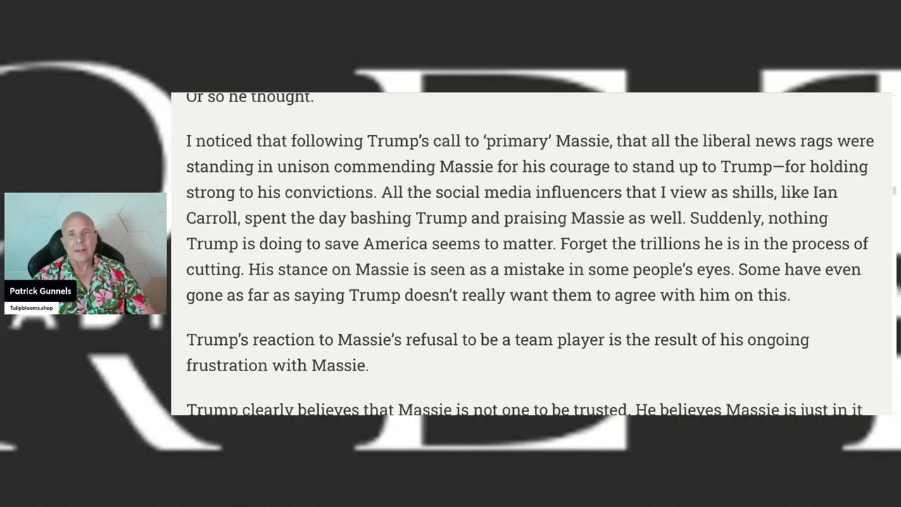 Thomas Massie is a Fraud