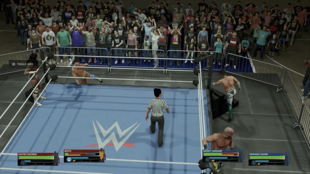 WWE My GM 8 Berto and Santos Escobar VS Johnny Gargano and Tommaso Ciampa