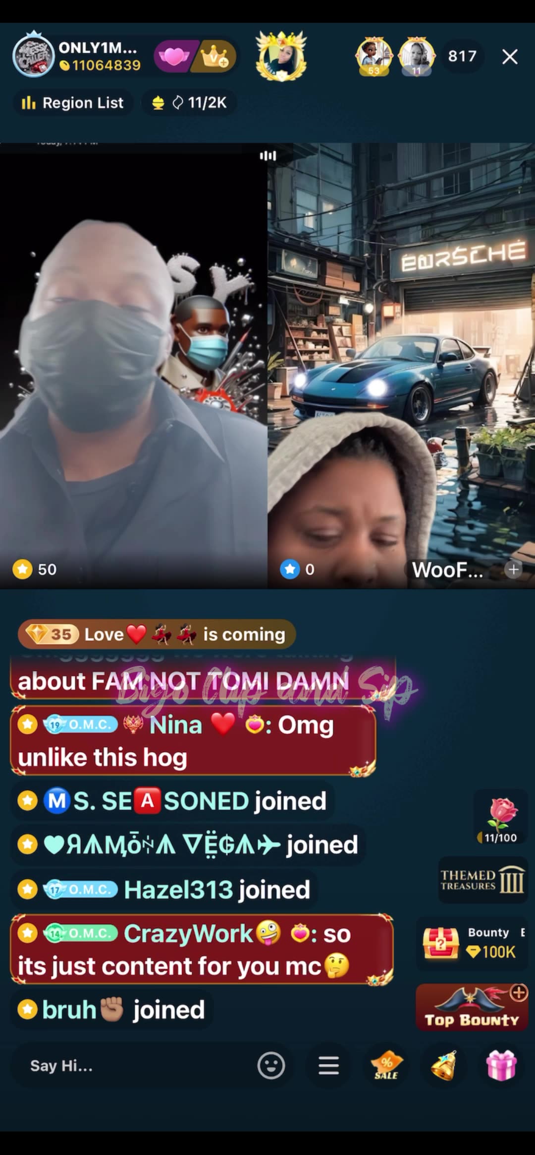 MessyCaller talks to Woof about TomiKay n lines TrinaB 5/15/25 #bigoclipandsip