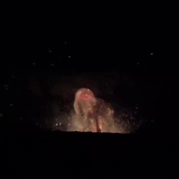 Exploding Ammunition Depot Turns Night into Day(Insane)