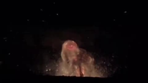 Exploding Ammunition Depot Turns Night into Day(Insane)