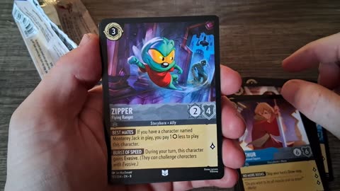 Opening some Disney Lorcana cards