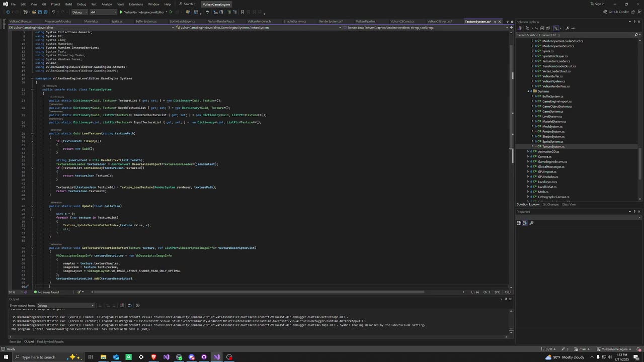Game Engine Devlog #7_ DLLs, C# Vulkan implementation, Vulkan Running on C#