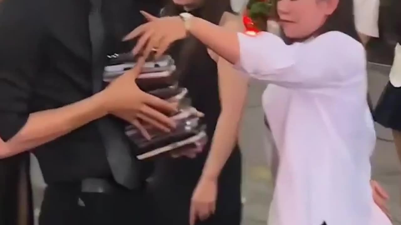 An urgent squeeze, imploring relief