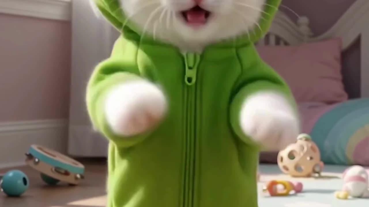 Frog Kitty Hops Into Cuteness Overload 🐸💚 | Funniest Cat Costume Ever! #shorts #cat #kitty #cute