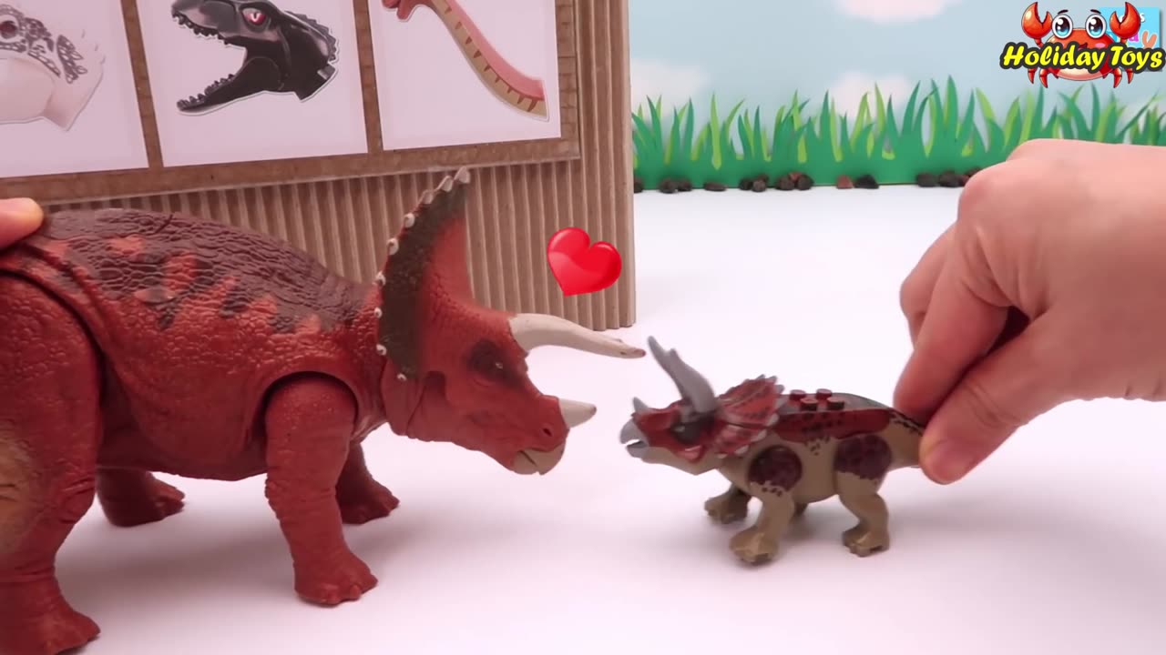 Attaching Brontosaurus Head that Came off While Playing on Top of House