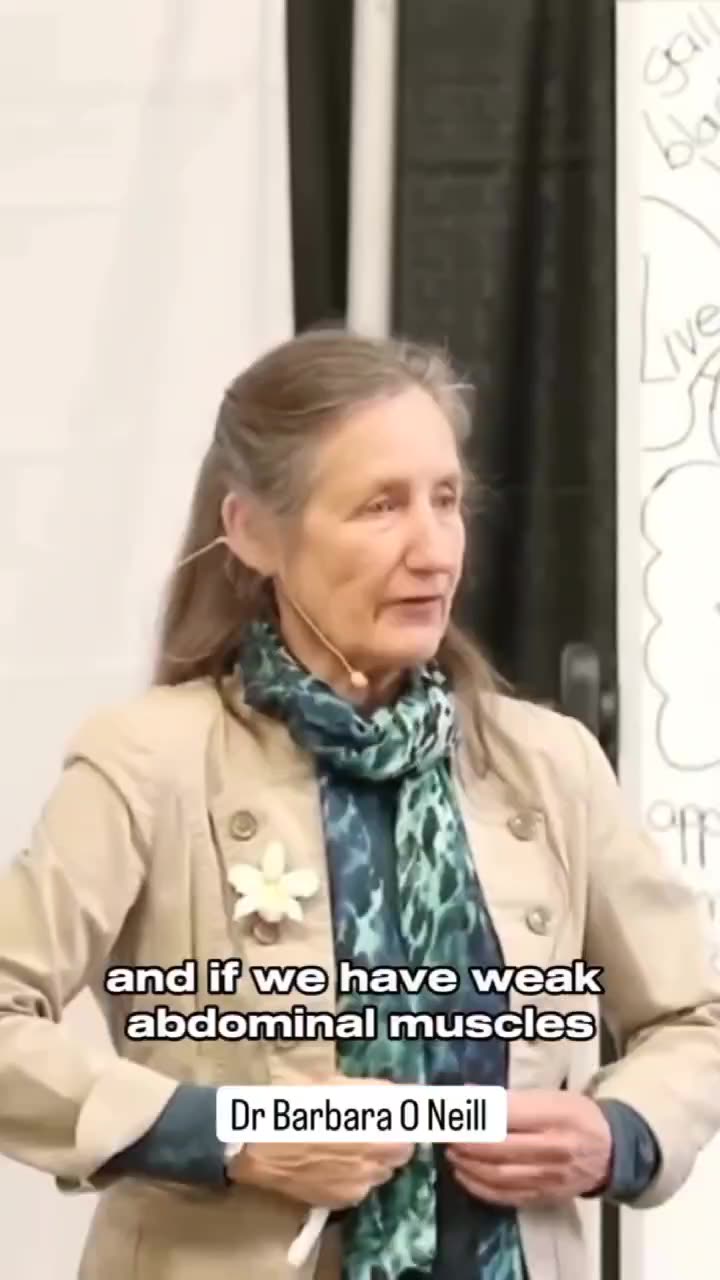 BARBARA O’NEILL-WE NEED TO DO PUSH UPS TO STRAIGHTEN OUR ABDOMINAL MUSCLES