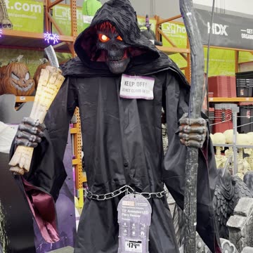 7.5 ft. Grave & Bones Animated LED Fiery Reaper