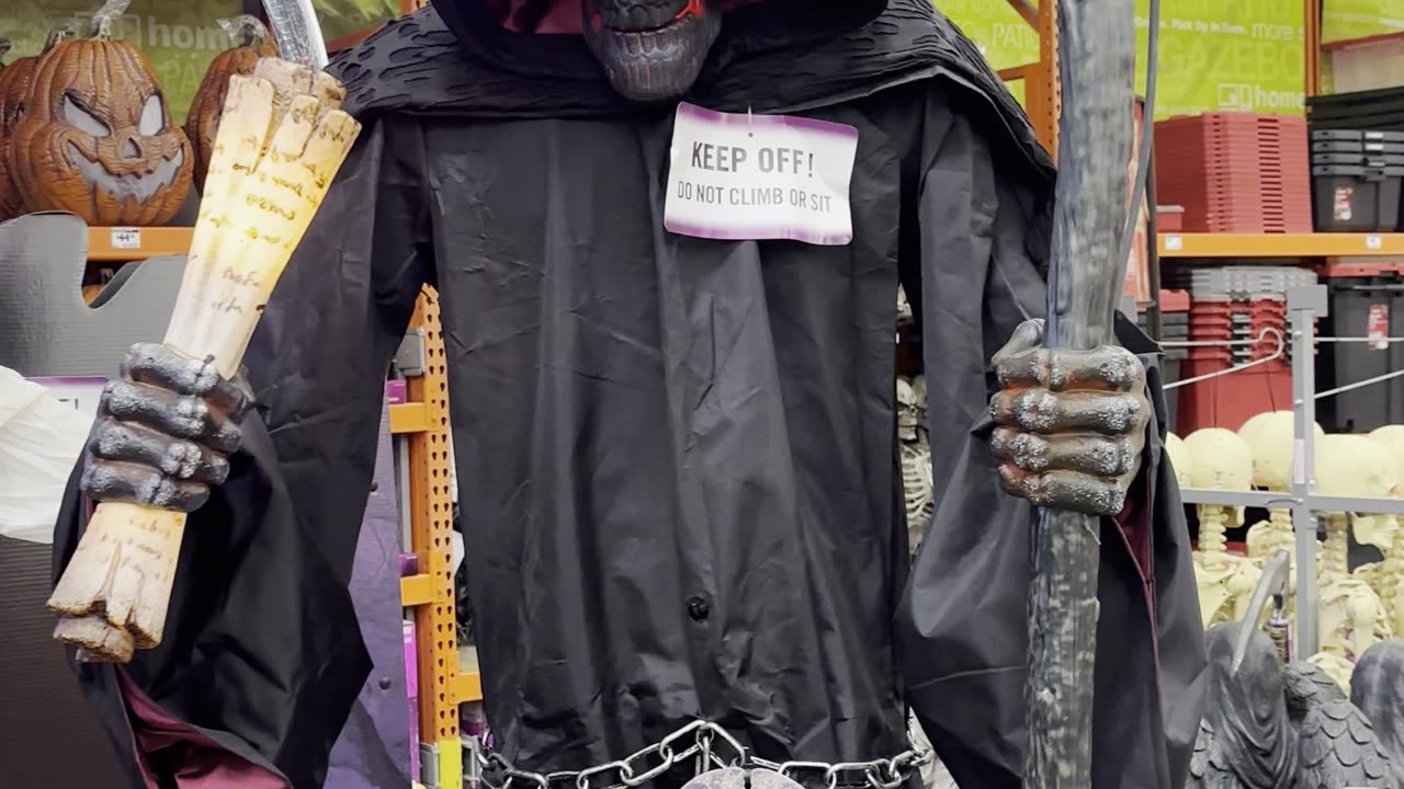 7.5 ft. Grave & Bones Animated LED Fiery Reaper